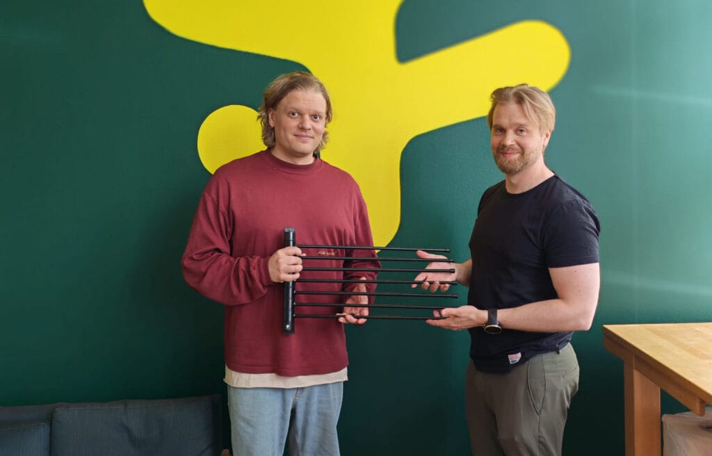 Kuvassa Oskari Design Oy:n yrittäjät Riku ja Nils.